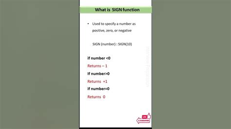 Toradh íomhá ar Sign Function in SQL