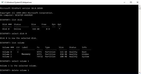 Toradh íomhá ar Windows 1.0 Disk Remove Recovery Partition