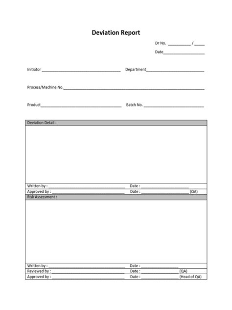 Image result for Deviation Note Format