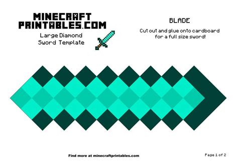 Minecraft Sword Printable Free Small に対する画像結果