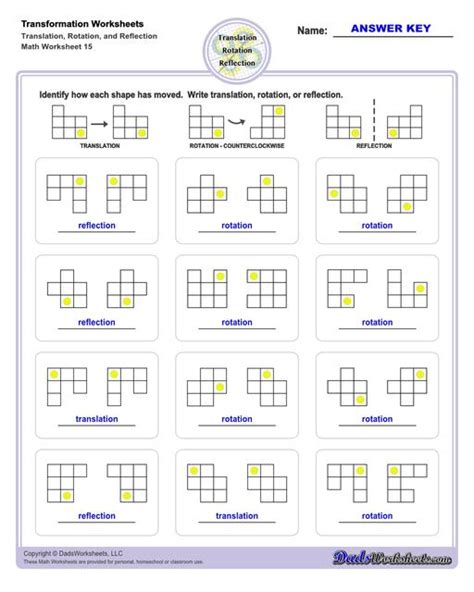 Image result for Draw Transformation Worksheet