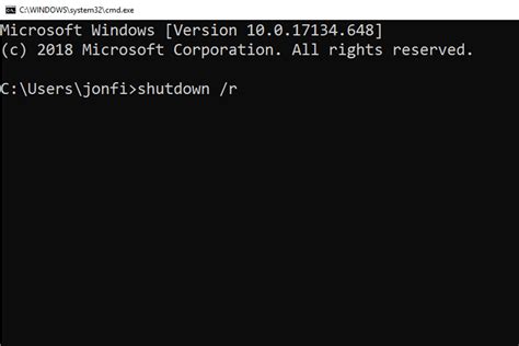 Image result for Windows Restart Command Line