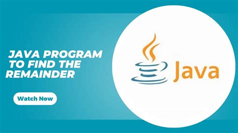 Toradh íomhá ar Find Remainder with Java
