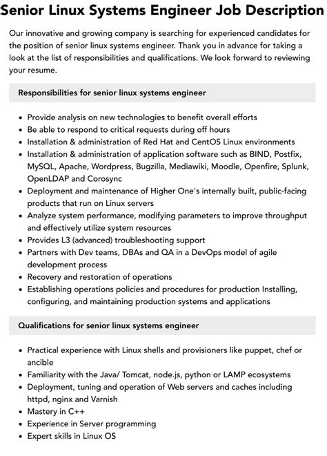 Afbeeldingsresultaten voor Linux Engineer Jobs