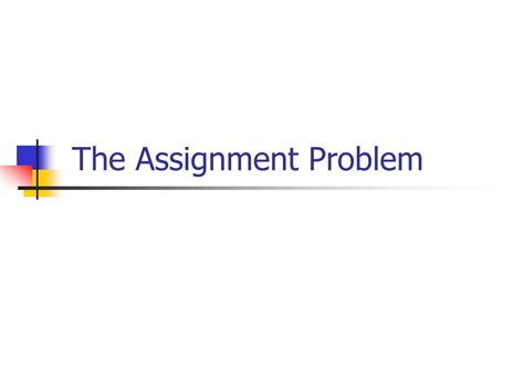 Image result for Assignment Problem Example
