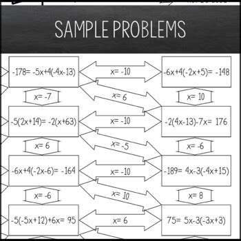 Multi-Step Equations Worksheet Maze に対する画像結果