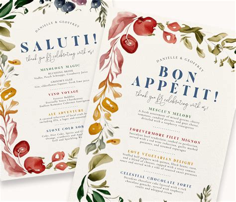 Image result for Italian Wedding Menu 3 Course