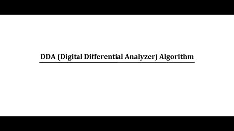 DDA Algorithm Flow Chart に対する画像結果