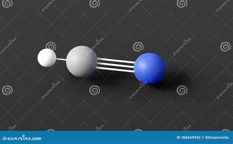 Image result for HCN Ball and Stick Model