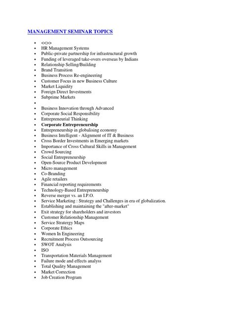 Image result for Management Seminar Topics