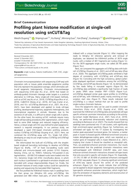 Image result for Single Cell Histone Modification