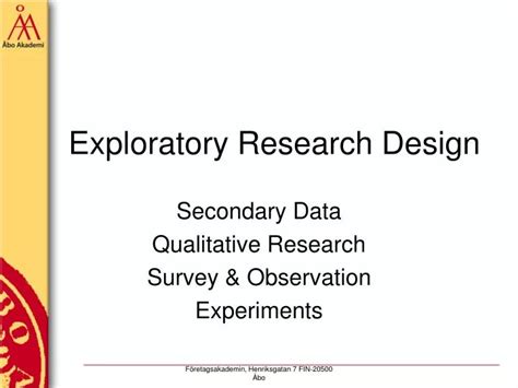 Image result for Components of Exploratory Design