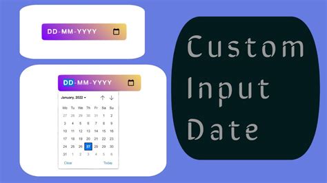 Custom HTML Input Date Picker に対する画像結果