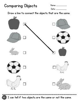 Bildergebnis für Comparing the Objects Worksheet for Class 1