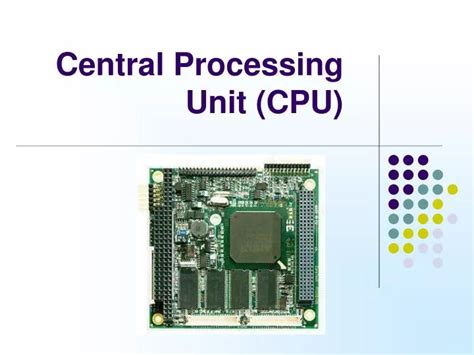 Toradh íomhá ar Central Processing Unit Example