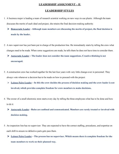 Leadership Assignment に対する画像結果