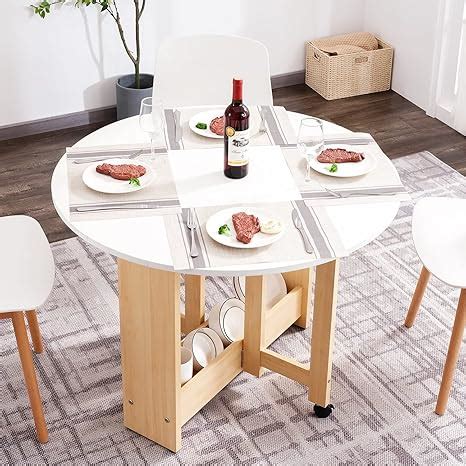 White Round Drop Leaf Kitchen Table – Things In The Kitchen