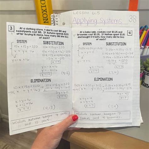 Afbeeldingsresultaten voor Applying Systems of Equations Homework 7