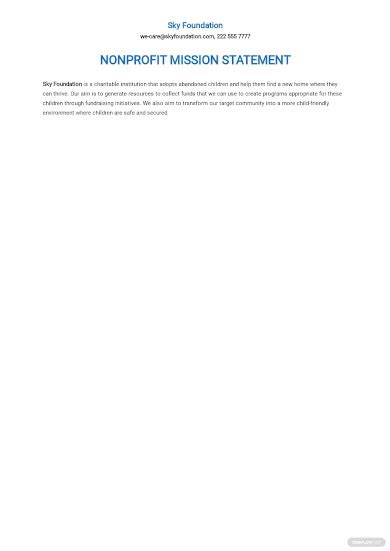 18+ Nonprofit Mission Statement Examples to Download