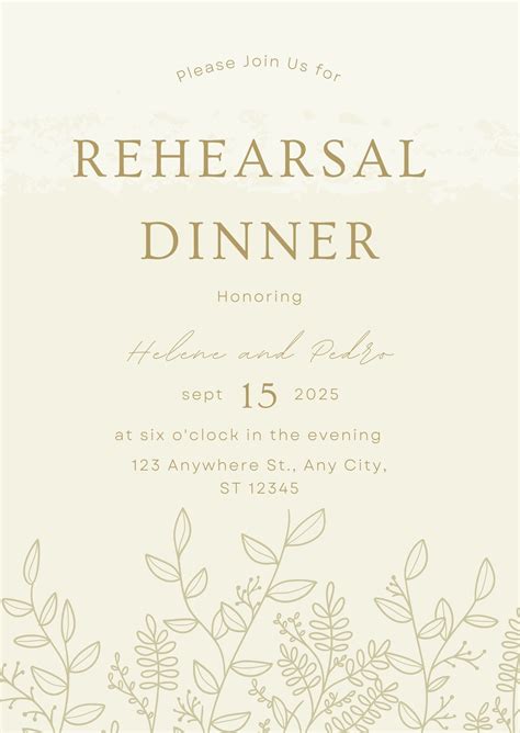 Toradh íomhá ar Rehearsal Dinner Invite Examples