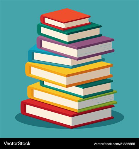 Books stack Royalty Free Vector Image - VectorStock
