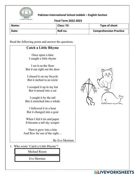 Correct the Poem Worksheet に対する画像結果