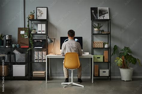 Image result for Man Working at Computer From Back View
