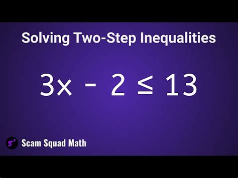 Toradh íomhá ar Solving 2 Step Inequalities