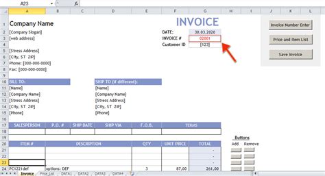 Invoice Generator Excel Template に対する画像結果