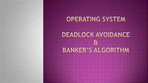 Résultat d’images pour Banker Algorithm in OS