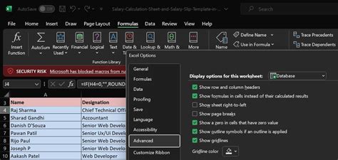 Image result for Excel-Formula View