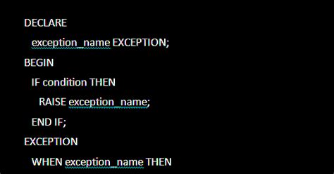 Image result for Block Structure How Exception Work PL/SQL
