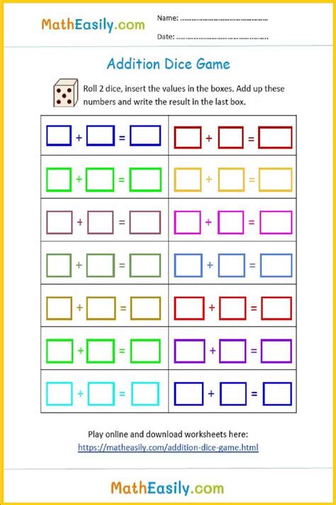 Toradh íomhá ar Printable Math Addition Games