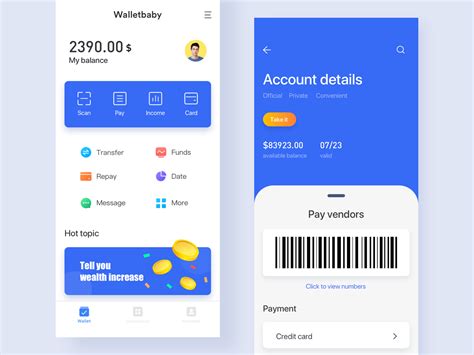 Wallet UI Design Simple に対する画像結果