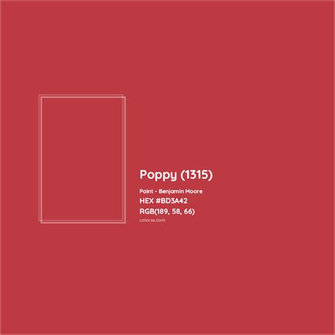 Afbeeldingsresultaten voor Poppy Color Code
