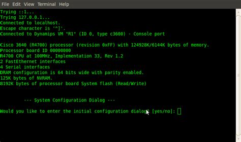 Toradh íomhá ar Basic Configuration Commands