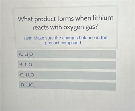 Résultat d’images pour Lithium Reaction with Oxygen