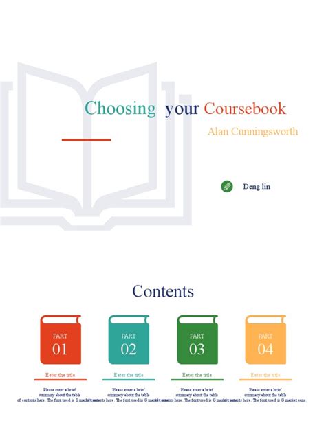 Image result for Course Book Sample Content