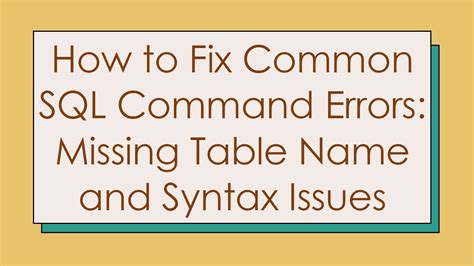 Afbeeldingsresultaten voor How to Fix Error in SQL Syntax