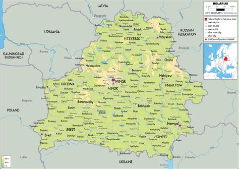 Toradh íomhá ar Belarus Map in Europe
