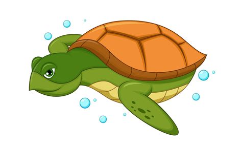 Toradh íomhá ar Turtle Top View Swimming Vector
