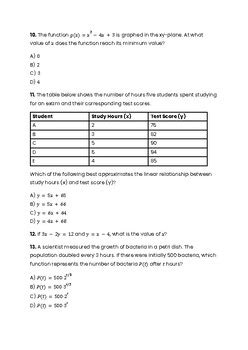 Image result for 7th Grade Sat Practice Test Math