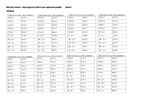 Calcul Mental CE1 に対する画像結果