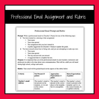 Image result for Professional Email Assignment Example