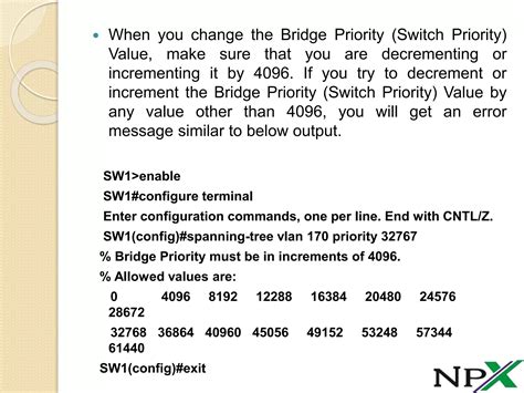 Image result for Spanning-Tree Priority Chart