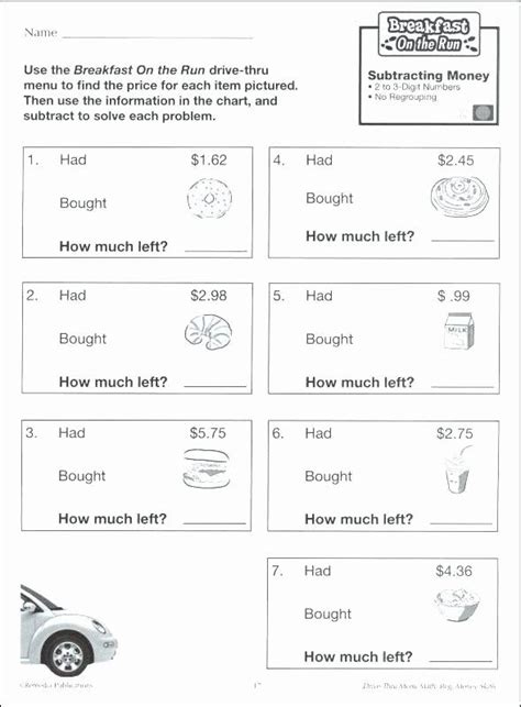 Afbeeldingsresultaten voor Menu Math Worksheets