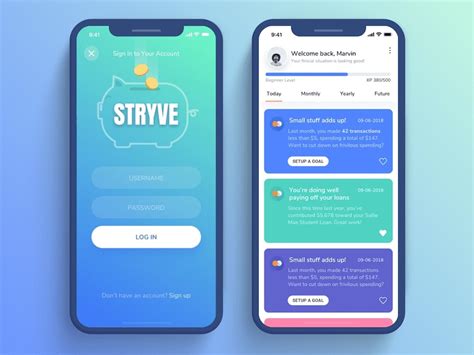 20 Fresh Inspirational Mobile UI Design Examples/Templates on Dribbble