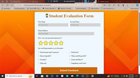 Afbeeldingsresultaten voor Survey Form Using HTL and CSS