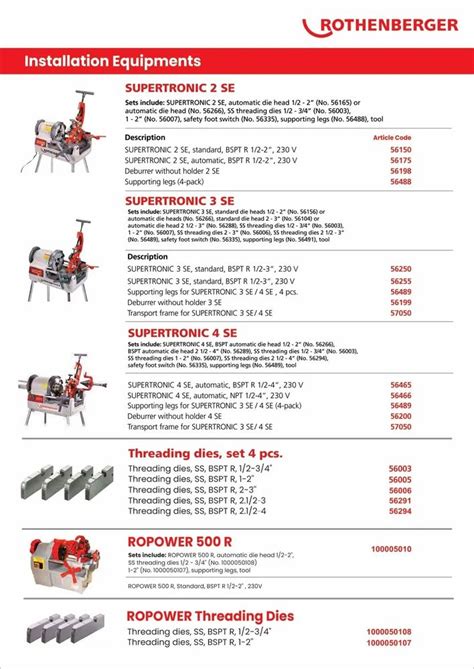 Image result for Pipe Threading Machine Data Sheet