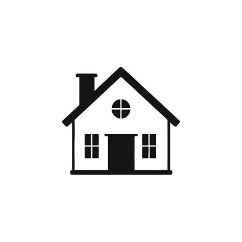 Simple Black and White House Icon 45988374 Vector Art at Vecteezy